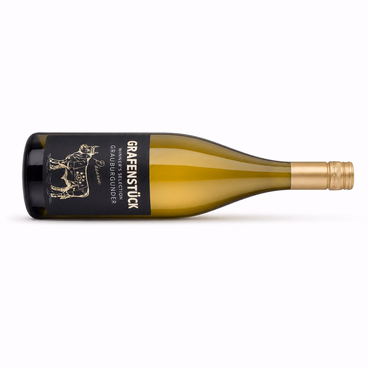 Grafenstück Winner’s Selection Grauburgunder Réserve – Flasche liegend