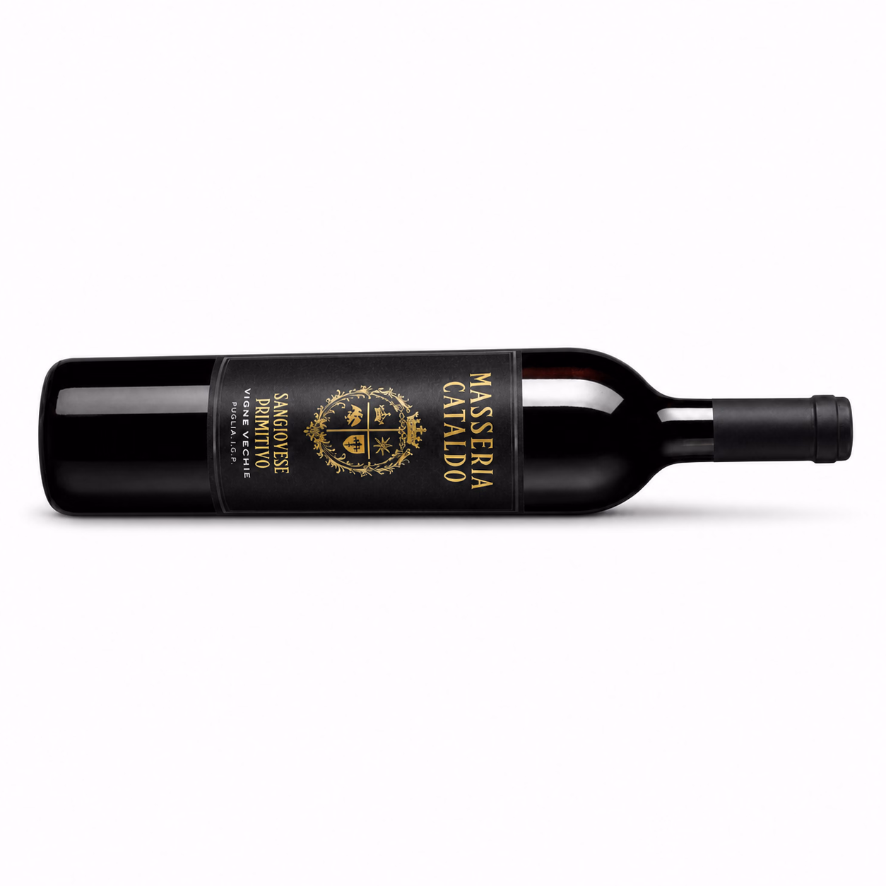 Masseria Cataldo Sangiovese-Primitivo Vigne Vecchie – Flasche liegend
