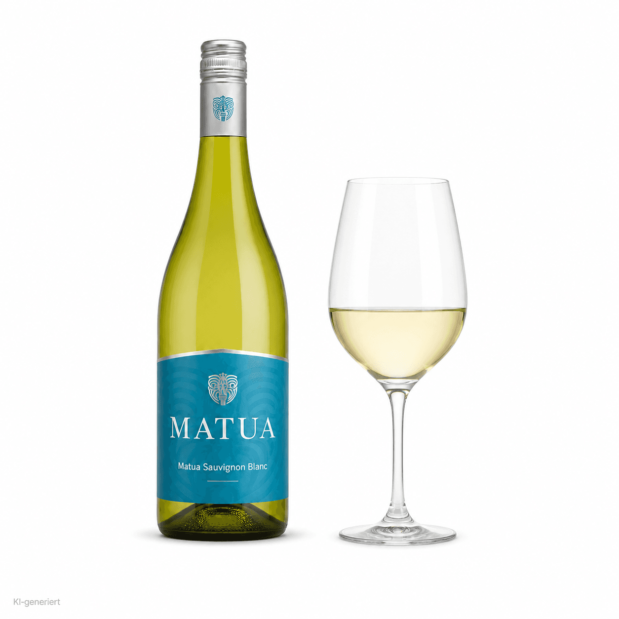 Matua Sauvignon Blanc – Flasche mit Weinglas