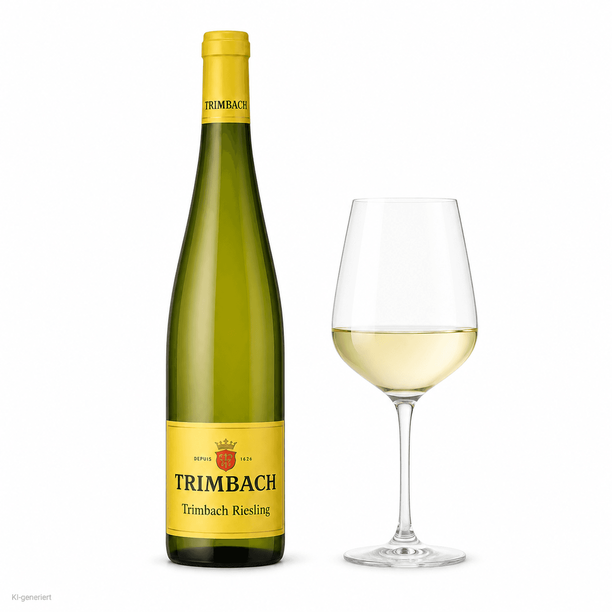 Trimbach Riesling – Flasche mit Weinglas