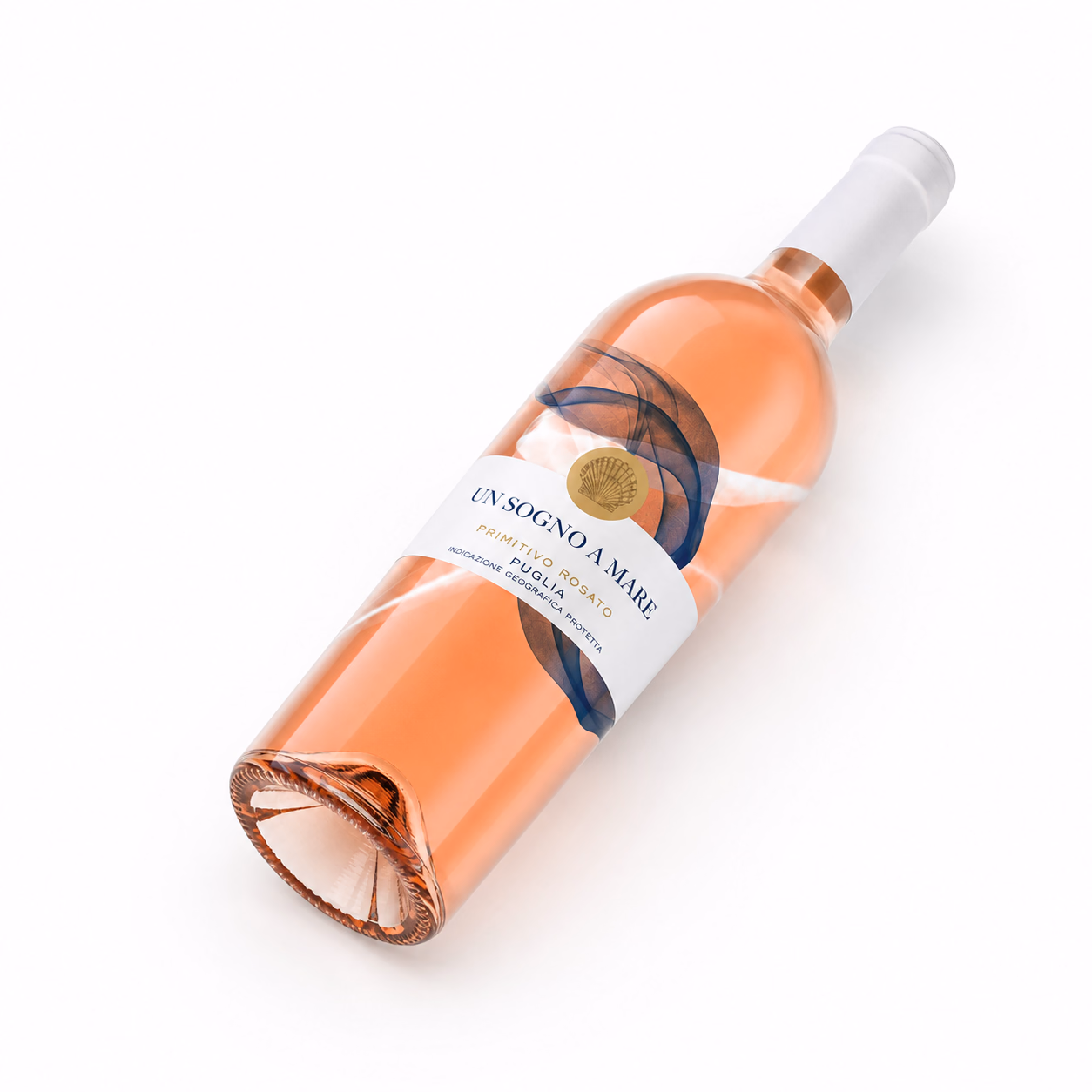 Un Sogno a Mare Primitivo Rosato – Flasche liegend